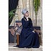 Collared Formal abaya- Navy Blue